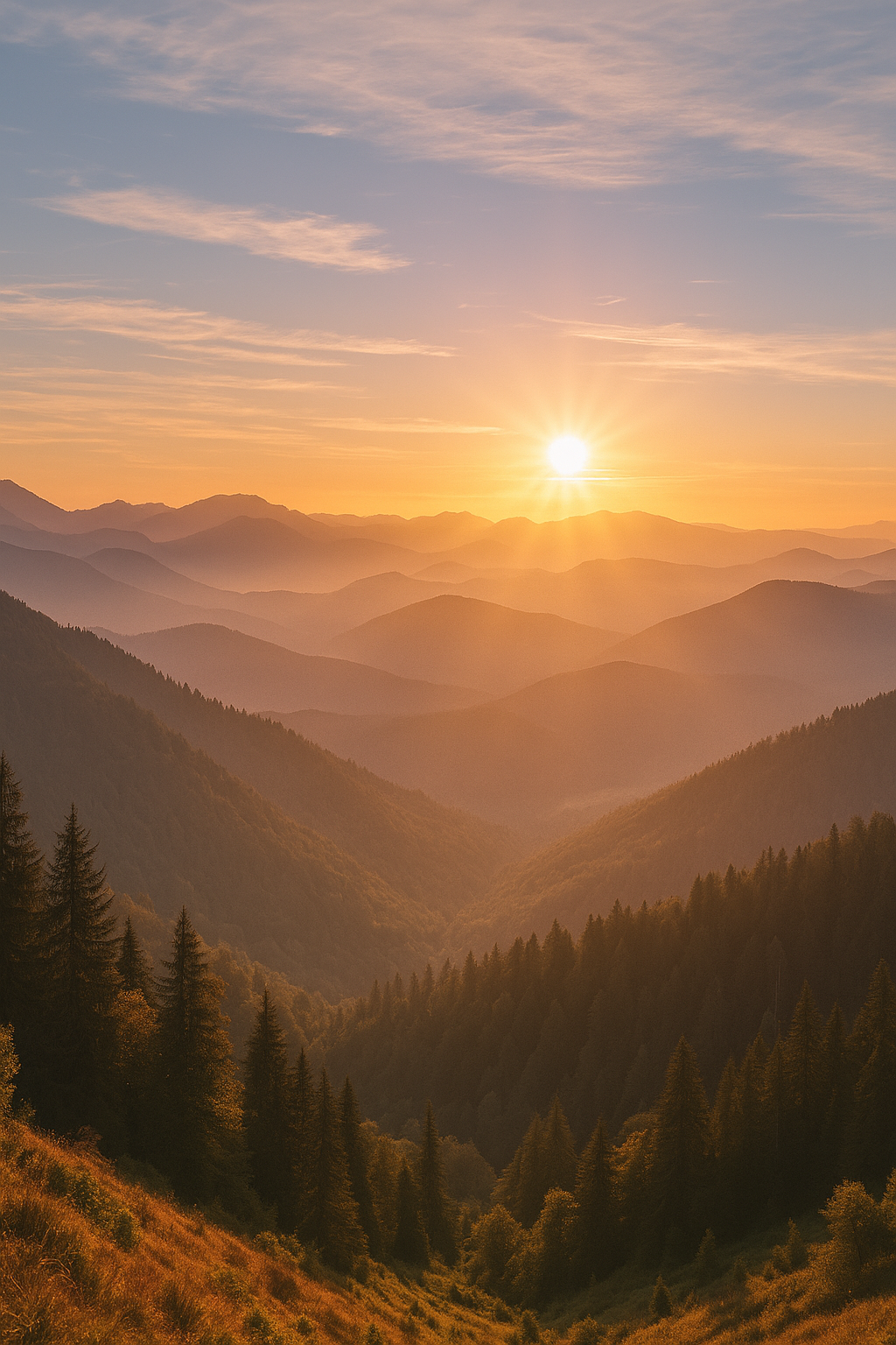 穏やかな山の風景